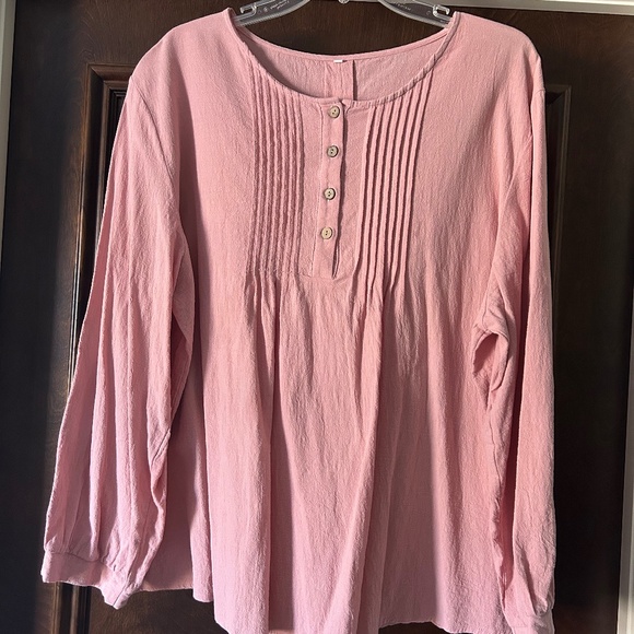 SUPER CUTE PINK TUNIC - BABY DOLL STYLE 2X/3X - Picture 1 of 2